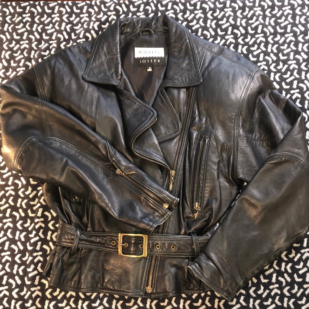 Vintage Michael Joseph Black Leather Jacket
